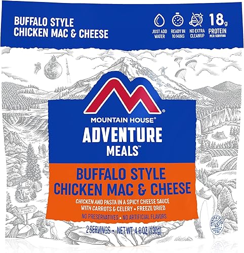 Miniatura 2 de Mountain House Buffalo Style Chicken Mac & Cheese (2 porciones) y Fettuccine Alfredo con pollo (2 porciones)  Alimentos liofilizados para mochileros