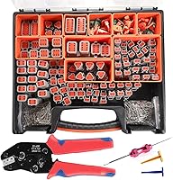 Vista 1 de 634 piezas, kit de 50 juegos de conectores DT, herramienta de crimpado para conectores Deutsch, herramienta de extracción de terminales, conector