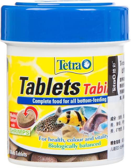 Tetra Tabimin Fish Food, Complete Fish Food with Shrimps for All Bottom-Feeding Fish, 120 Tablets