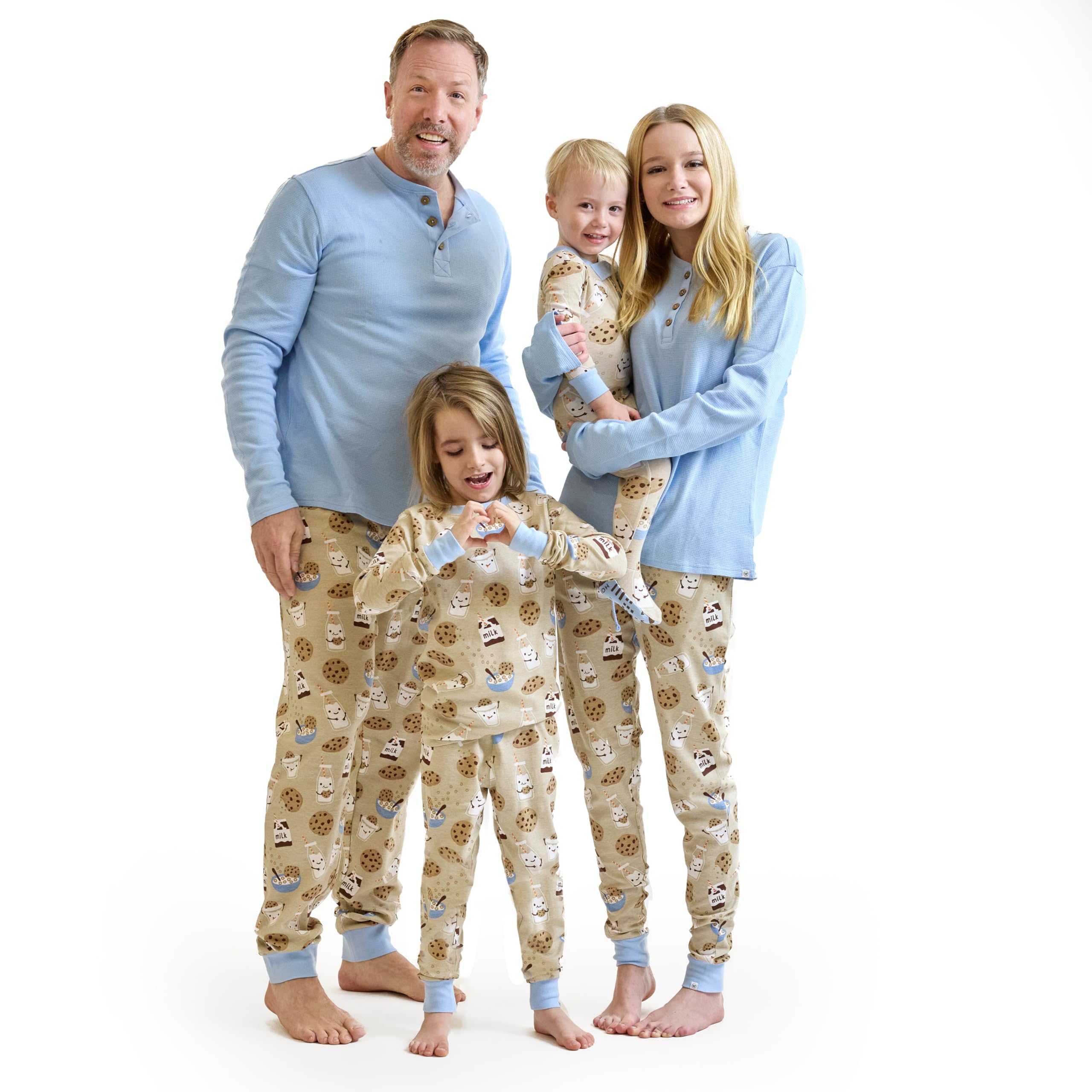 HonestBaby Family Matching Movie Pajamas Organic Cotton for Men, Women, Kids, Toddlers, Baby Boys, Girls, Unisex Pets