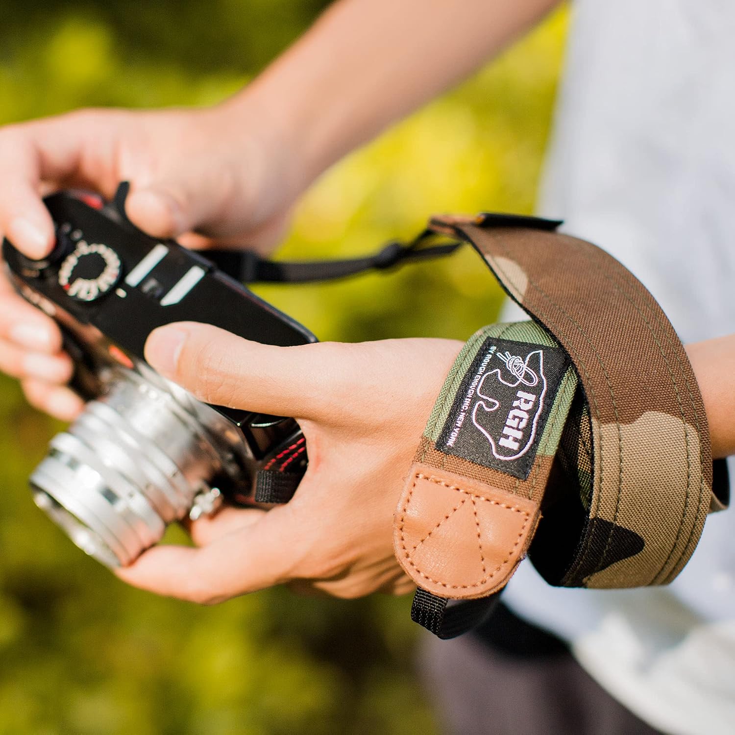 Rough Enough DSLR Camera Neck Shoulder Strap for Canon Nikon Sony Nylon with Keychain Photographer Must Haves