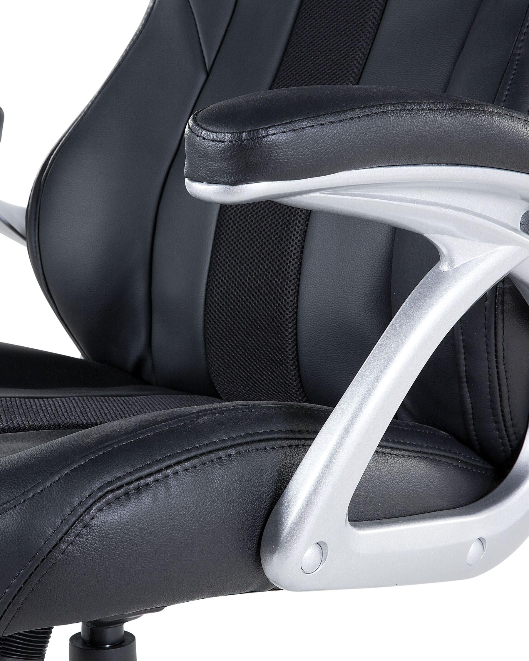 Bürostuhl Höhenverstellbar Ergonomisch Chefsessel Gaming Stuhl, Schreibtischstuhl Homeoffice Drehstuhl 150kg Belastbar, Office Chair Computerstuhl Kunstleder Arbeitsstuhl Bürosessel Bürodrehstuhl