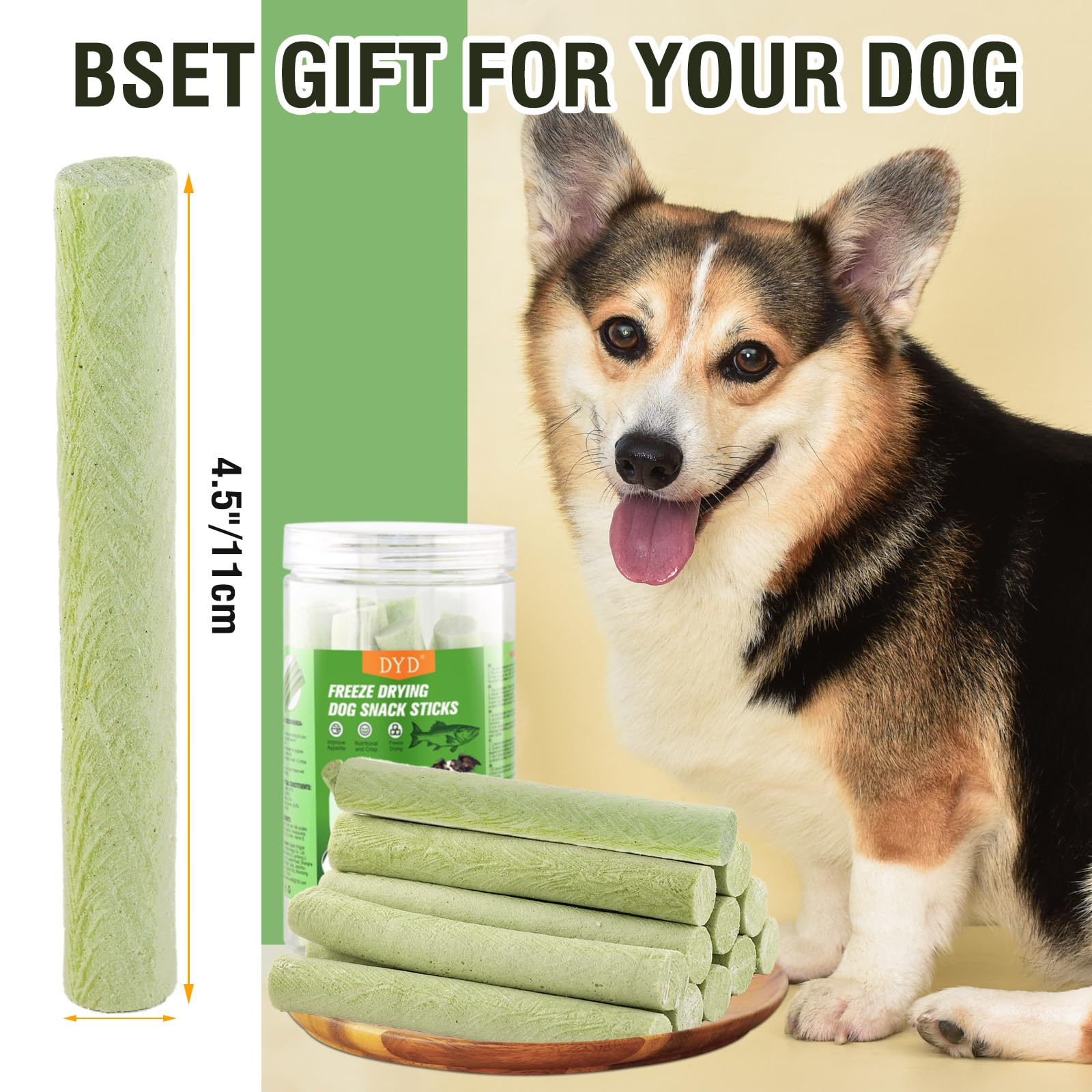 DYD Barritas de Bacalao Liofilizado para Perros - Snacks Crujientes sin Cereales, Alto en Proteínas (≥57%), 63g - Premios para Cachorros y Adultos