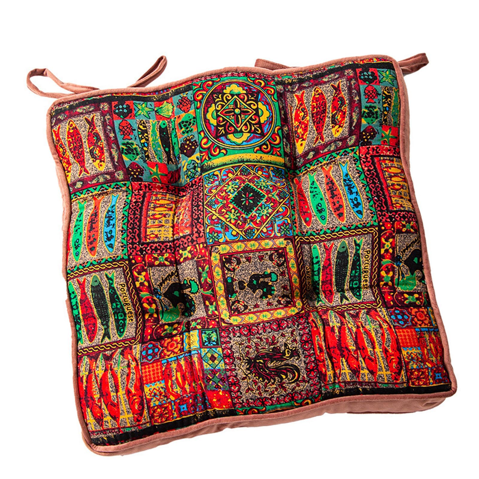 PANGBOER Handcraft Chair Mat 40Cm Square Soft Cushion for Dining Room Workspaces Polyester Seat Pad