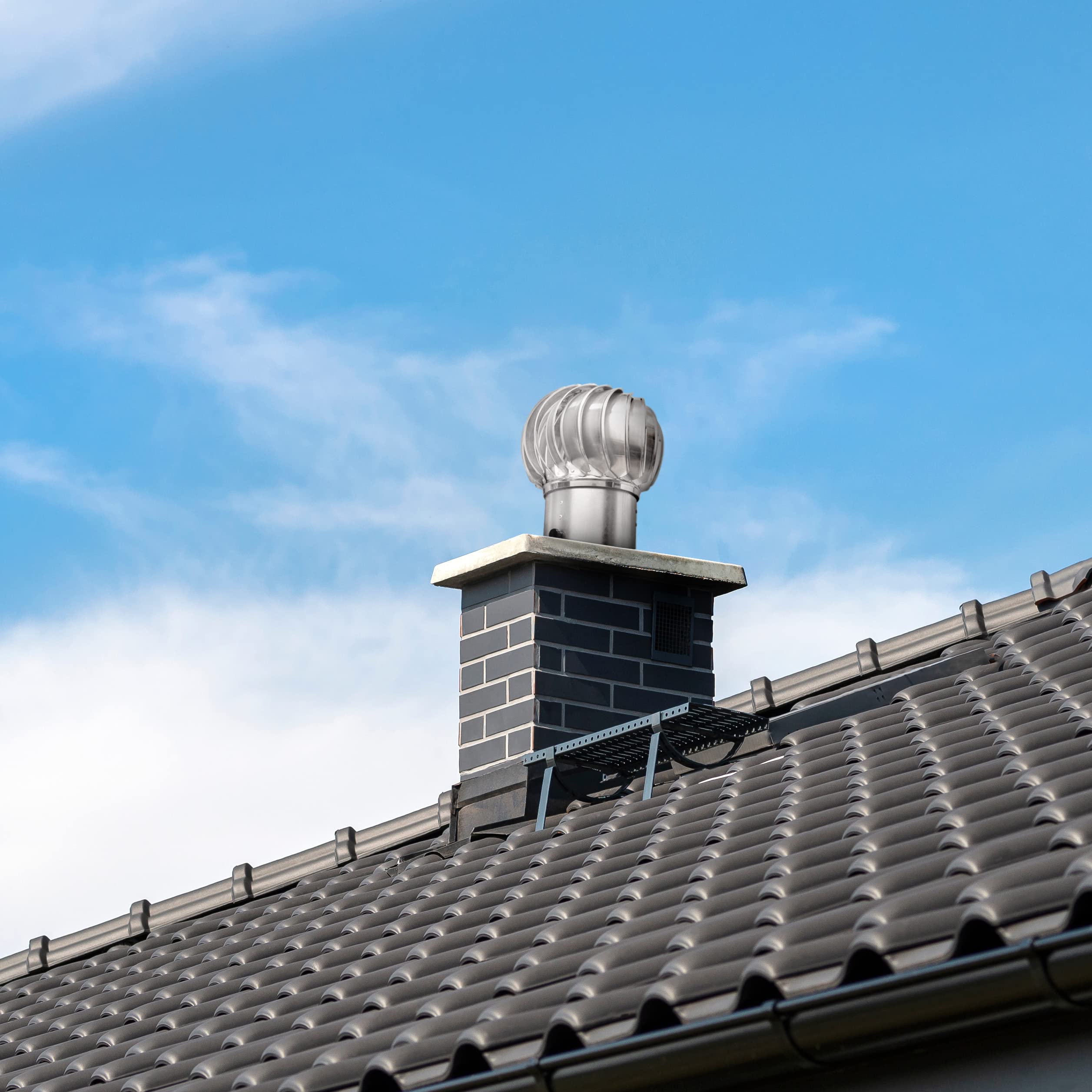 STERR SRC200AB – 200 mm Sombrero de Ventilación Esférico Giratorio con Base