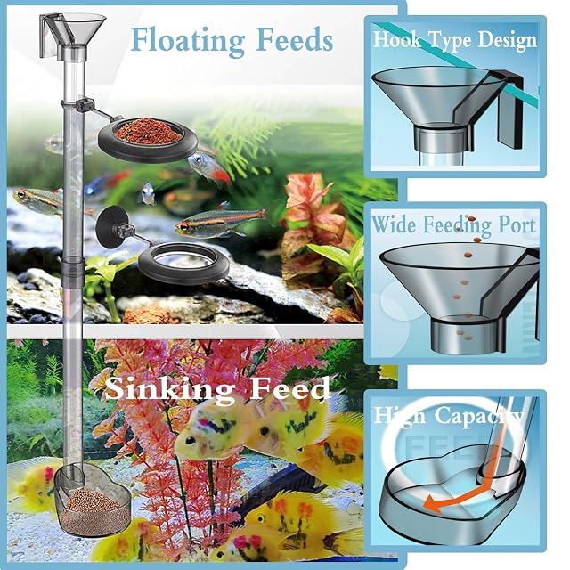 Foto 7 de 7 de Dbeans Flourithing Alimentador Automatico Acuario,AlimentacióN De Animales AcuáTicos Y Limpieza…
