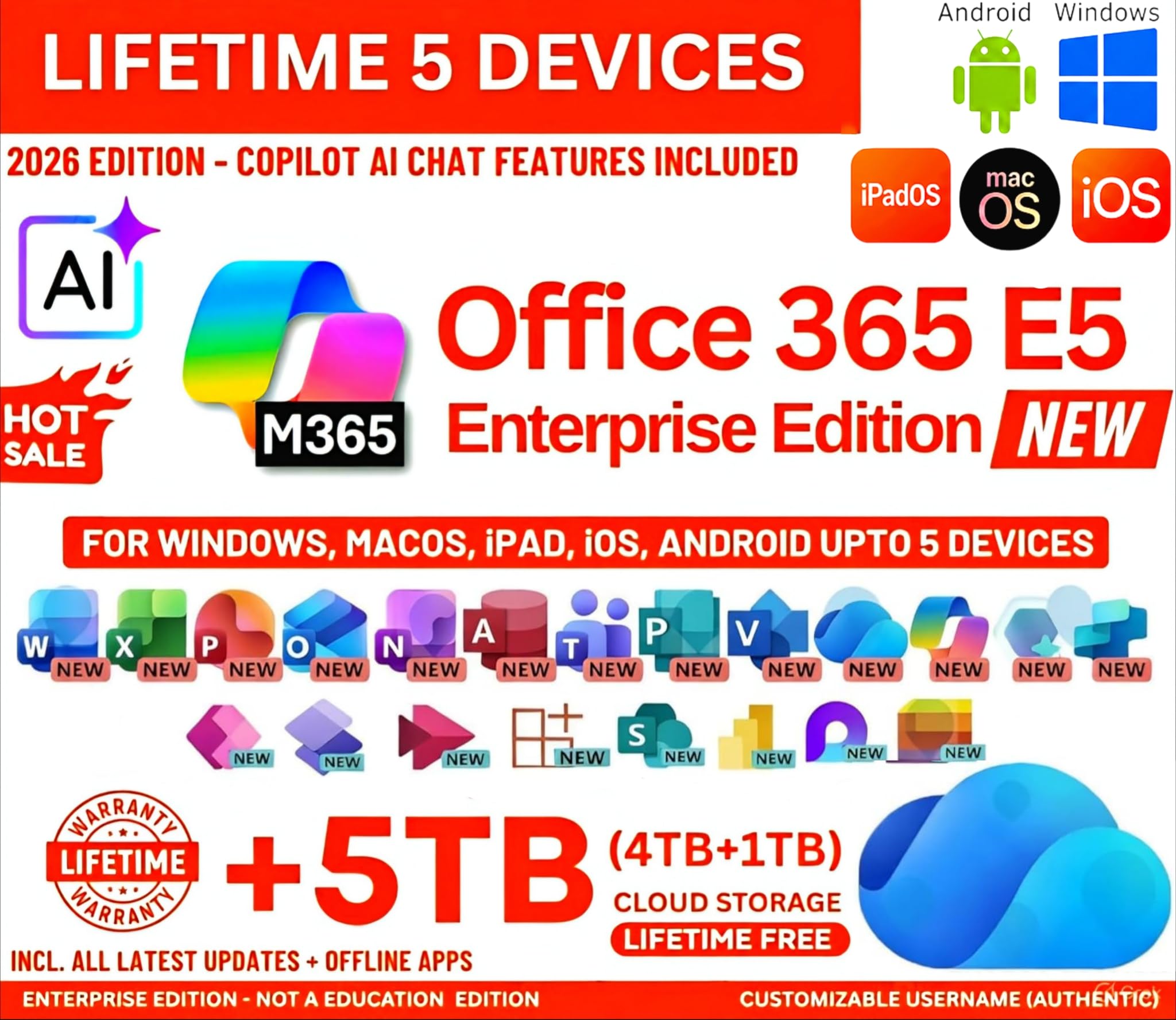 OFFICESUITE 365 Enterprise Plus+ Ms Edition | Latest 2026 Release | (5 Devices, Lifetime Validity) for Windows, iOS, macOS, iPADOS, Android | 5TB Cloud Storage for lifetime | Regular Updates with Unlimited Reinstallations (Quick Delivery)-image-34