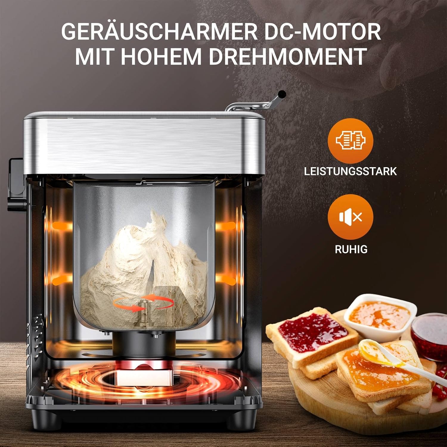 Macchina per il pane con 15 programmi preimpostati, timer da 15 ore, capacità 1000/2,2 lbs, schermo LCD, funzione temperatura costante, macchina per il pane e la torta, argento Macchina per il pane con 15 programmi preimpostati, timer da 15 ore, capacità 1000/2,2 lbs, schermo LCD, funzione temperatura costante, macchina per il pane e la torta, argento