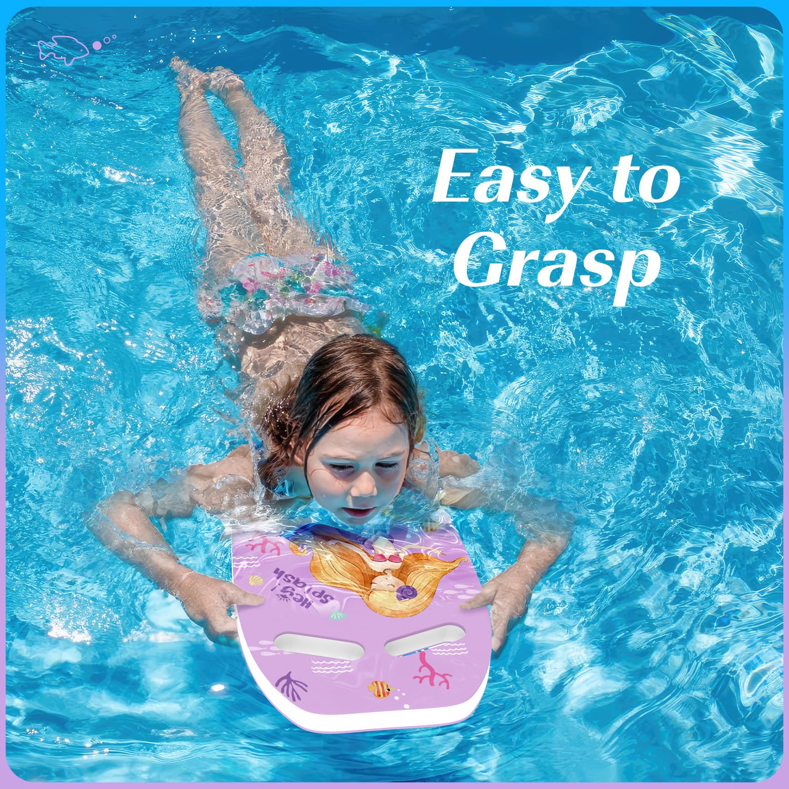 HeySplash Schwimmbrett für Kinder Erwachsene, Schwimmhilfe Schwimmen Kickboard mit Griffen, Schwimmbretter Schwimmnudel Kinder ab 3-6 Schwimmboard Schwimmtraining Schwimmen Lernen Schwimmstils