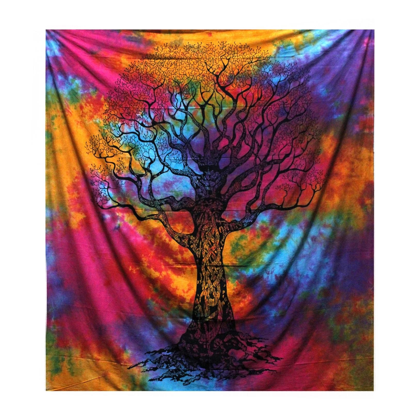 Colcha de algodón doble Winter Tree de diseño artístico para tapiz decorativo
