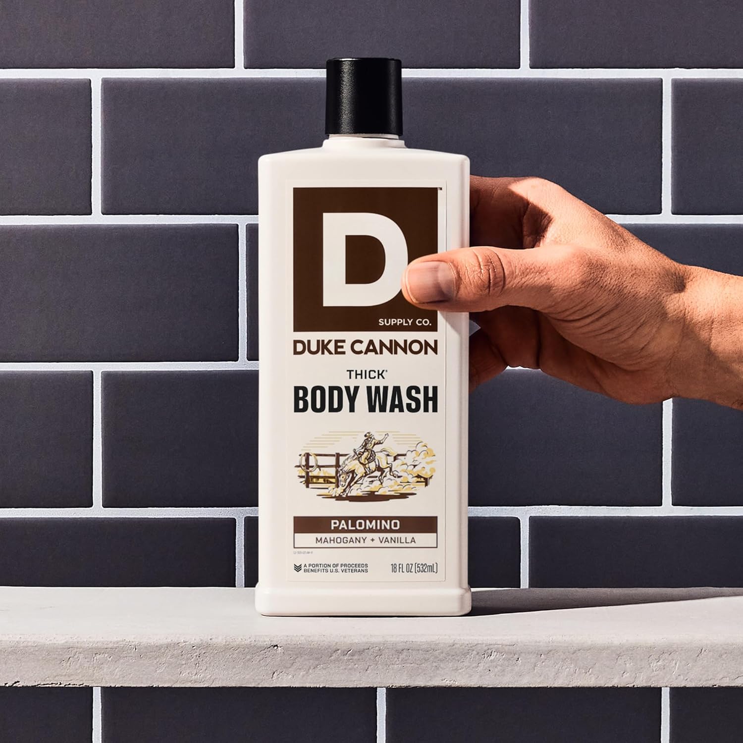 Duke Cannon Supply Co. Thick High Viscosity Body Wash – 3X Thicker, Cleansing Shower and Bath Gel, Mineral-Enriched for Men – Shower Gel – Men’s Body Scrub – Palomino 3 pack –18 oz