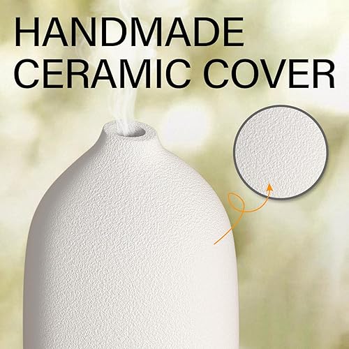 Miniatura 2 de SALUBRITO Difusor de aceite esencial de cerámica, difusores de piedra de 3.5 fl oz para aceites esenciales, difusores ultrasónicos de aromaterapia