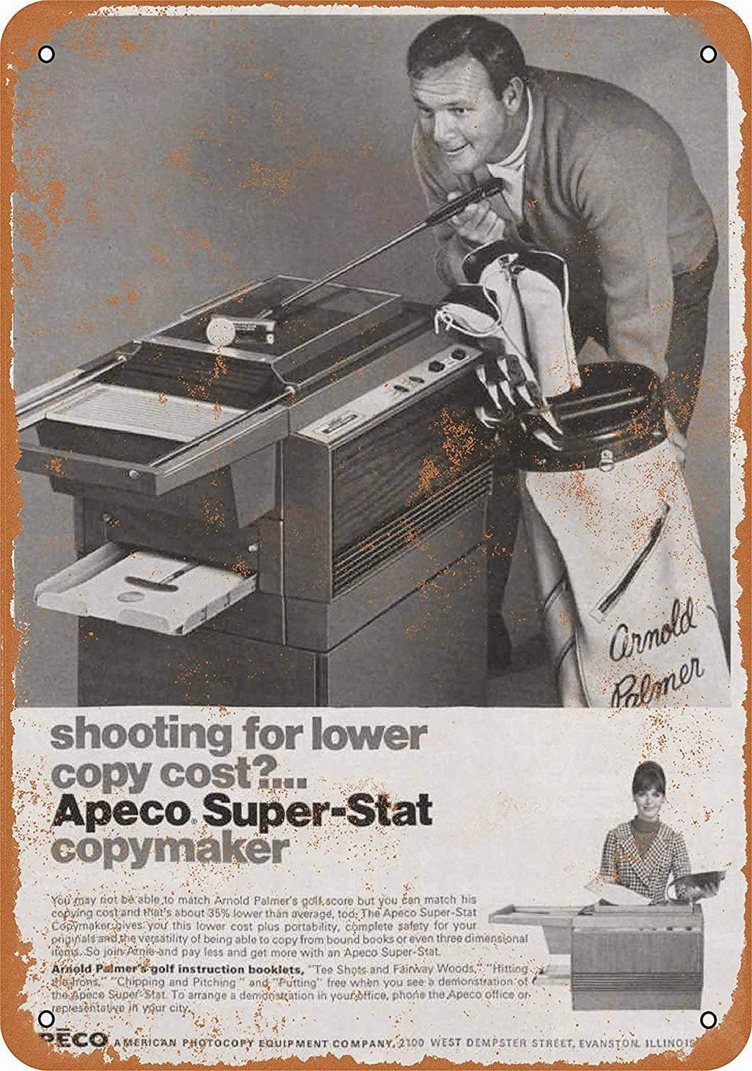 12x16 METAL SIGN - Apeco Super-Stat Copymaker - Vintage Retro Wall Decor Art