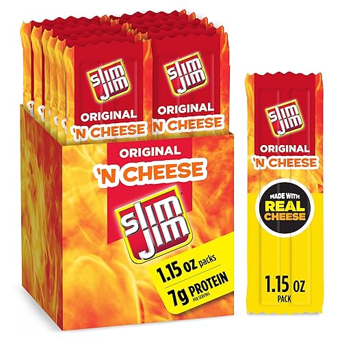 Slim Jim Original Beef Snack Stick 'N Cheese, 1.5 oz. Snack 14 unidades