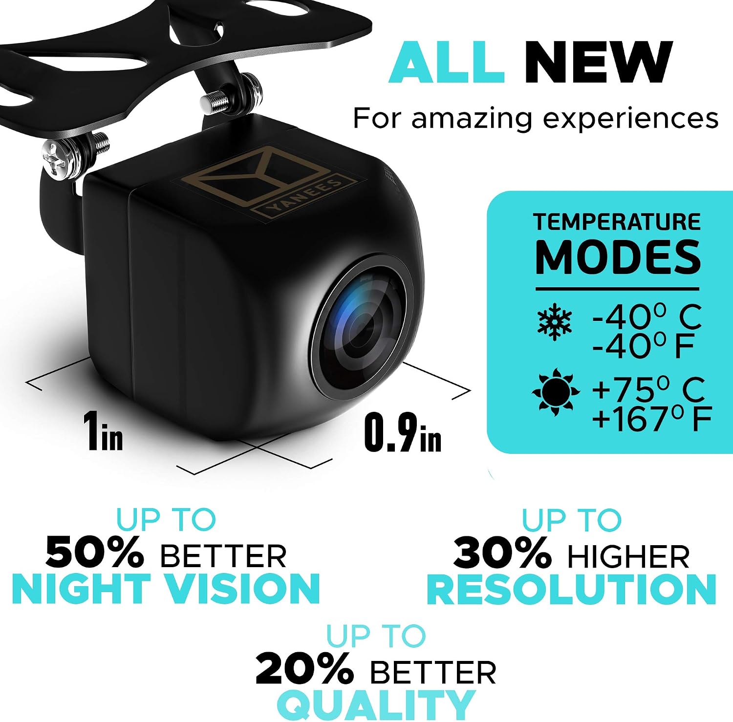 HD Backup Camera Night Vision - Reverse Camera for Car - Waterproof Universal OEM Auto Back Up Car Rear View Camera for Pickup Trucks SUVs RVs Vans - Super Wide Angel 149 Degrees - High Definition