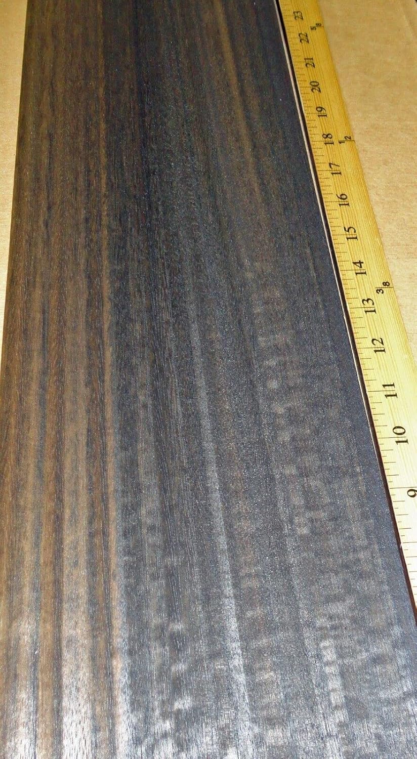 Smoked Fumed Eucalyptus Wood Veneer 6.5" x 30" raw no Backing 1/42" Thickness