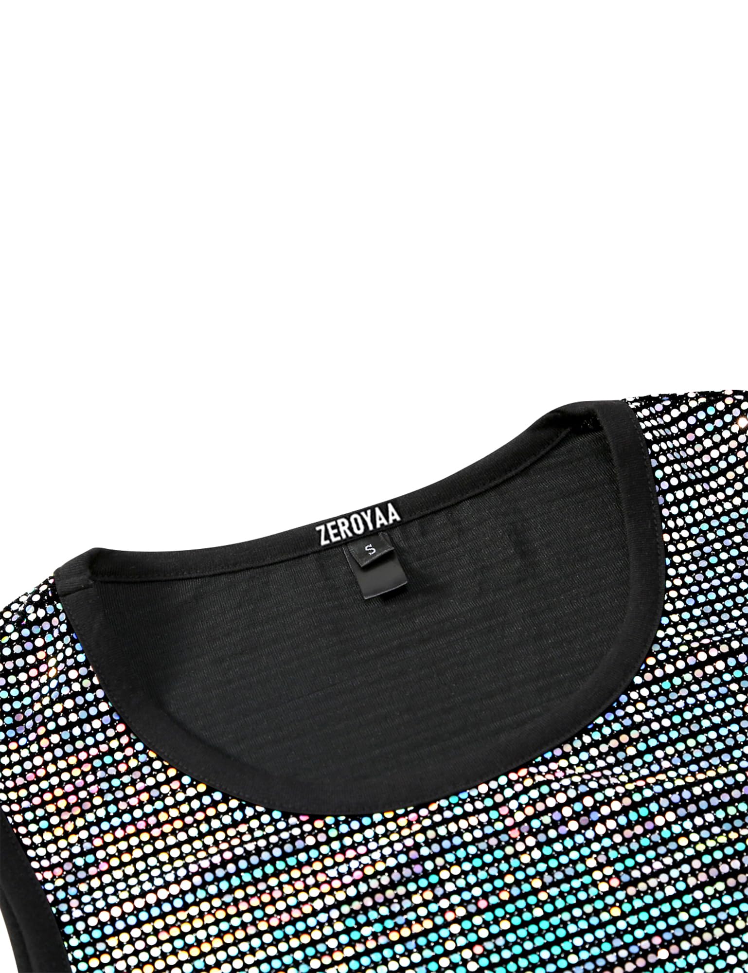 ZEROYAA Camiseta sin mangas con lentejuelas de los años 70 para hombre, brillante, color discoteca, metálica