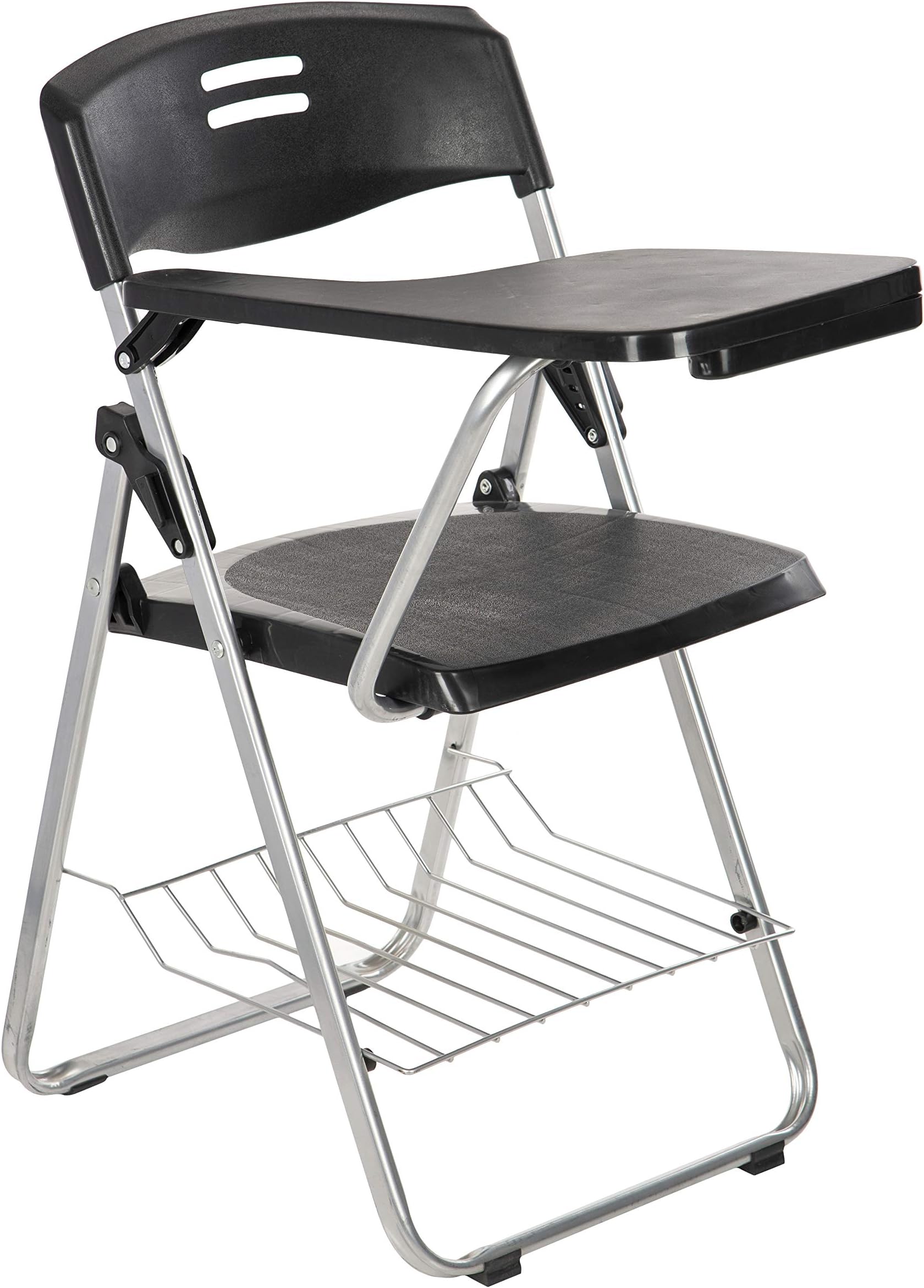 MBTC Erizo Folding Student Writing Pad Chair in Black (Suitable for Students Upto 70Kg Weight,Polypropylene)