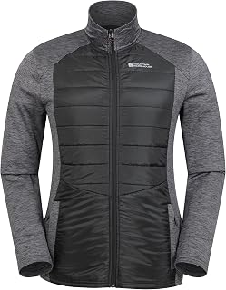 Mountain Warehouse Eclipse Padded Mens Full Zip Jacket - Lightweight, Water Resistant Rain Jacket, Side Zip Pockets - Best for Travelling, Outdoors, Hiking, Camping