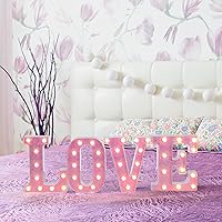 Vista 107 de Foaky LED Letter Lights Sign Marquee Light Up Letters Sign for Night Light Wedding/Birthday Party Battery Powered Christmas Lamp Home Bar