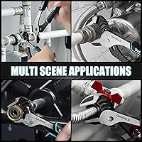 Vista 8 de DURATECH Juego de 2 alicates para juntas de ranura con bolsa rodante, alicates de bomba de agua ajustables de 10 y 8 pulgadas, alicates de lengüeta