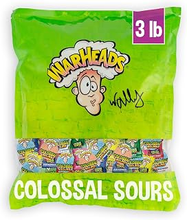 Wally's Exclusive Sour Mix - Warheads Sour Candy Bulk Mix of Colossal Sours and Extreme Sour Hard Candy - Intense Fruity, Sweet and Sour Flavors. - Parties, Gifts, Holidays - 3 lb Bag
