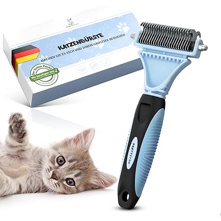 LeileiPaws Hunde- & Katzenbürste - Unterfellbürste Mit Selbstreinigungsfunktion