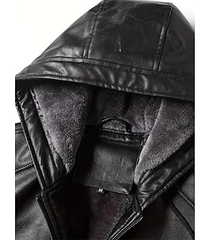 INVACHI Men's Faux Leather Motorcycle Bomber Jacket with