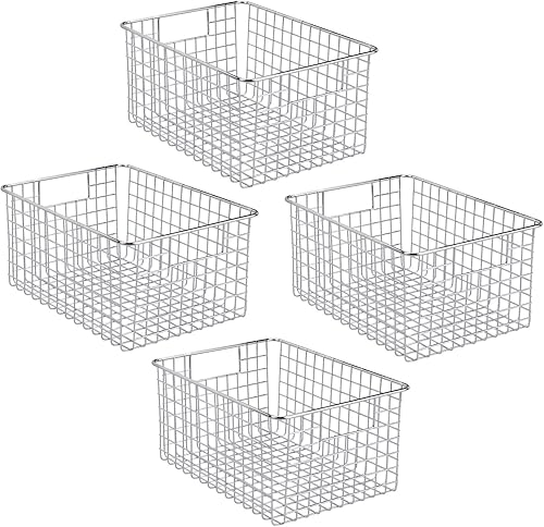 Miniatura 9 de mDesign - Canasta de alambre de metal, para organizar y almacenar alimentos