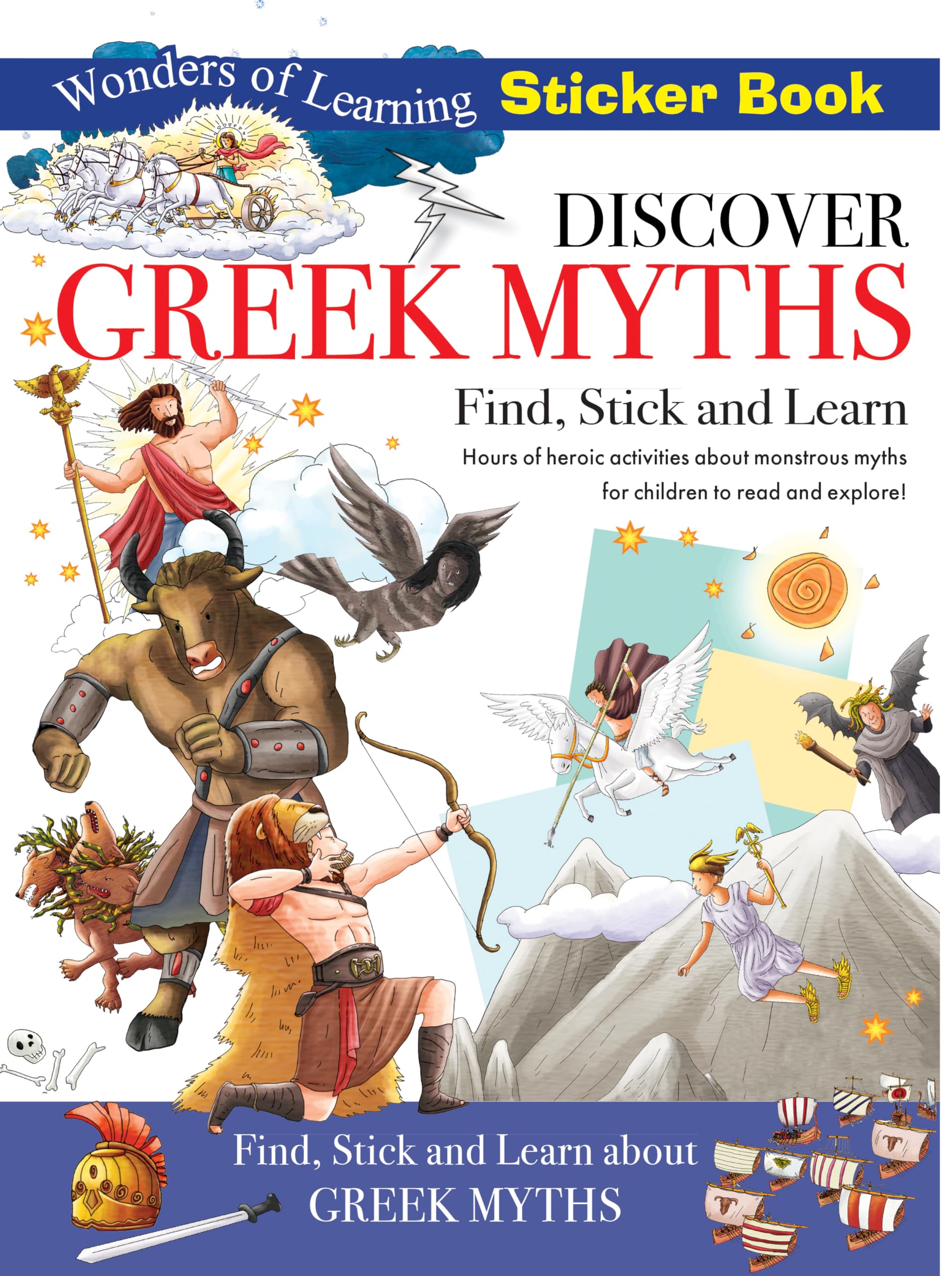 Discover Greek Myths: Sticker Book (Wonders of Learning Sticker Book)