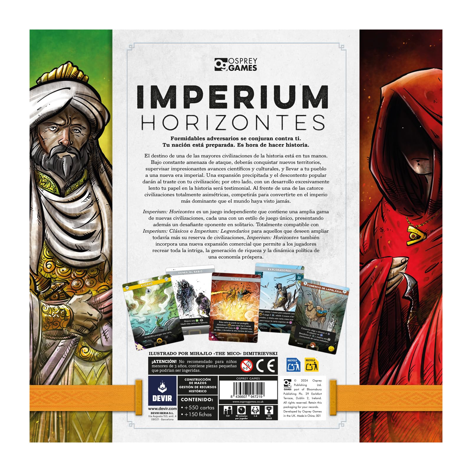 Devir – Imperium: Horizontes, Juego de Mesa Estratégico de Civilizaciones, Expansión, Conquista y Ciencia, 1-4 Jugadores, 14+ años (BGIHSP)