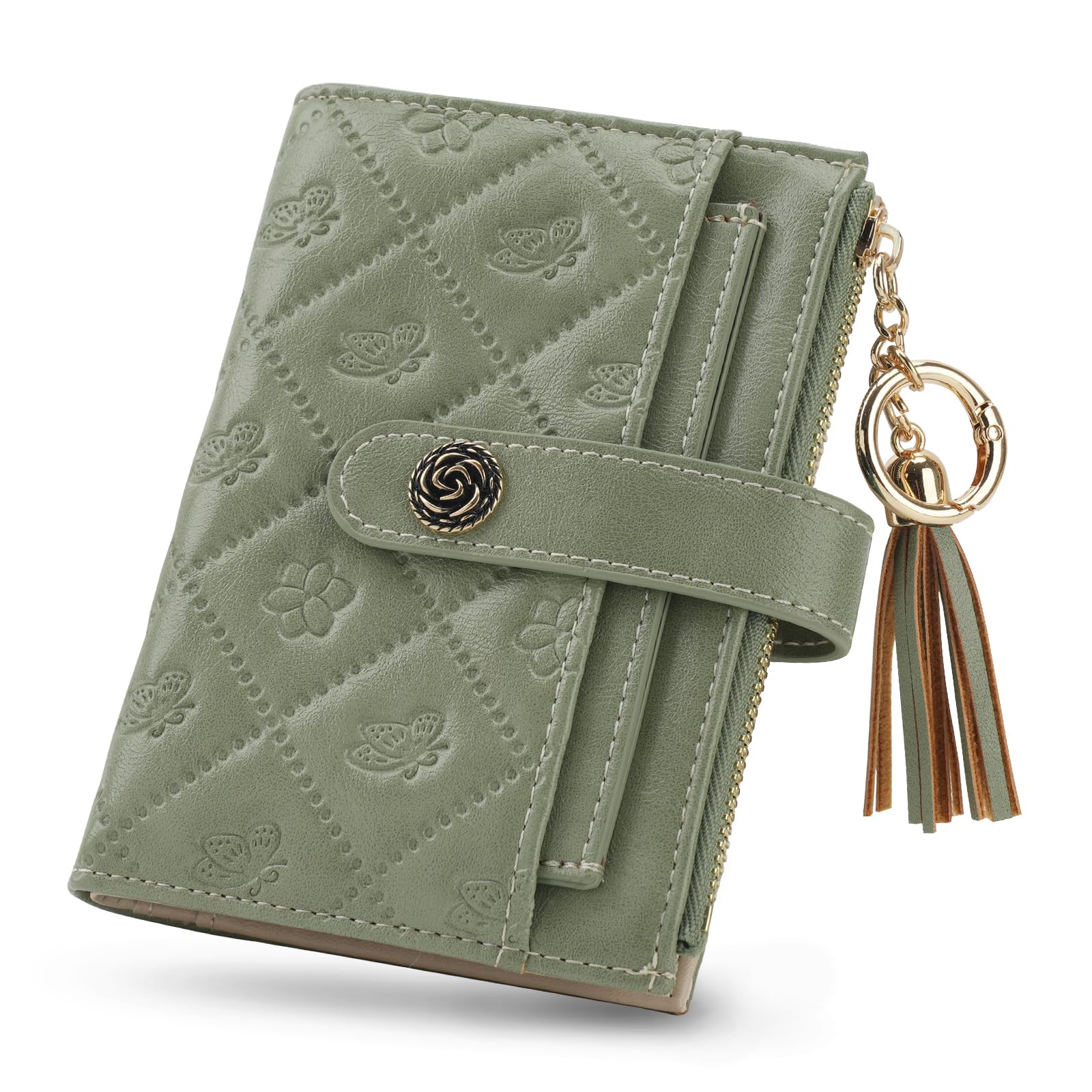 KITEVIUN Small RFID Wallet Women Ultra Thin Slim Womens Wallet Compact Bifold Pocket Ladies Wallets for Women With Zipper Coin Pocket