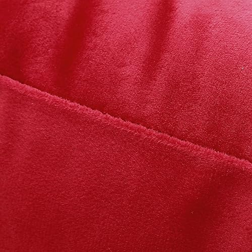 Vista 4 de NiNi ALL Decorative Throw Pillow Covers Velvet Soft for Couch Sofa Bedroom Living Room Outdoor Pack of 2 18x18 Inch Red Rojo