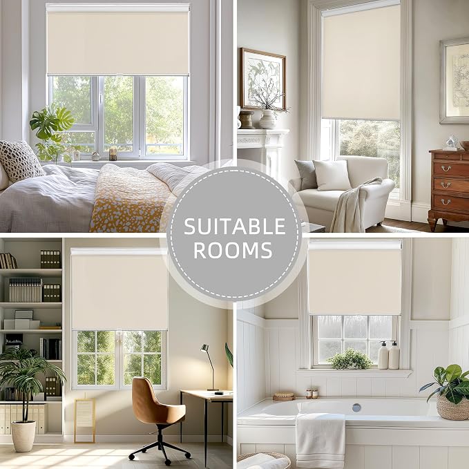 Persiana enrollable blackout beige 35x72 pulgadas miniatura 7