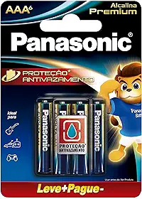 Panasonic Pilha Alcalina Premium Aaa Com 06 Unidades
