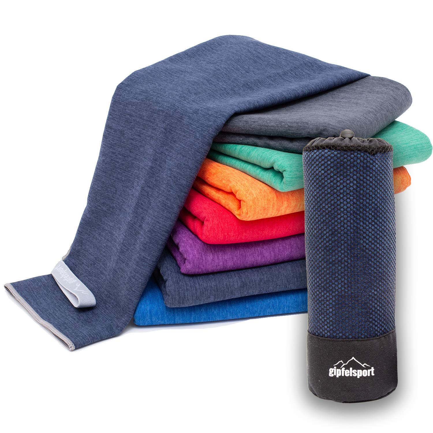 gipfelsport Toalla de Microfibra | Toalla de baño de Microfibra, Toalla de Viaje, Toalla de Playa | De Secado rápido, Ultra Ligero, Ahorro de Espacio | para niños, Hombres y Mujeres — view 30