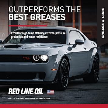 Red Line 80401 High Performance CV-2 Synthetic Grease Cartridge with Red Moly - 14 Ounce Jar