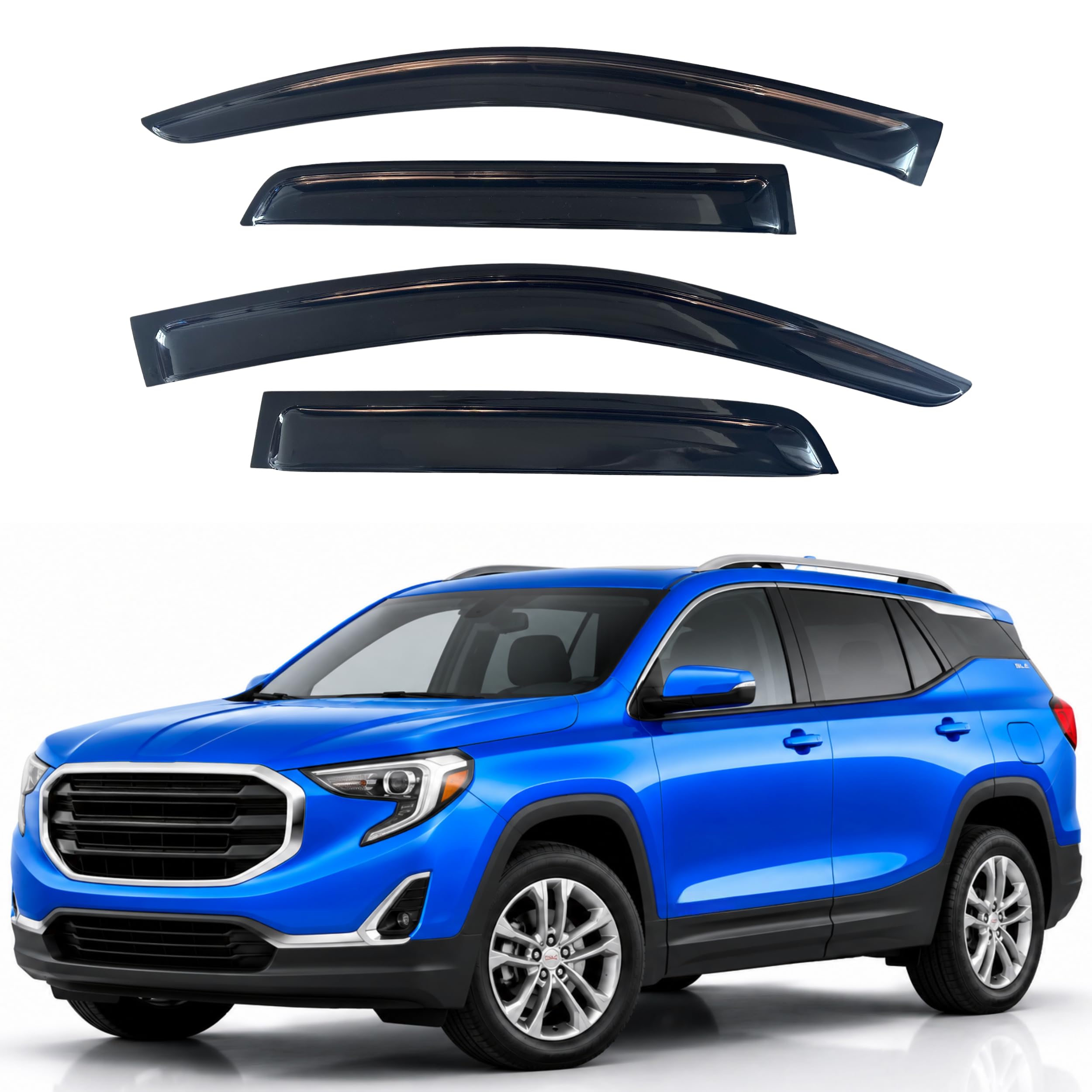 IG Window Visors Fit for 2018-2023 GMC Terrain, Out-Channel Rain Guards Vent Wind Deflectors 4PC, Car Accessories for 18-23 Terrain