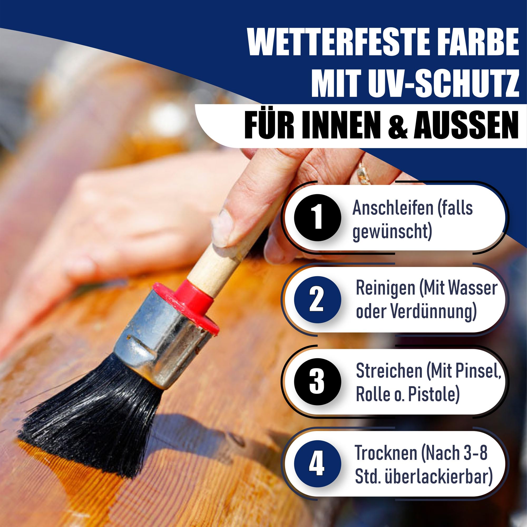 Hamburger Lack-Profi Bootslack MATT für Holz und Metall Anthrazitgrau RAL 7016 Grau Yachtlack Yachtfarbe Bootsfarbe