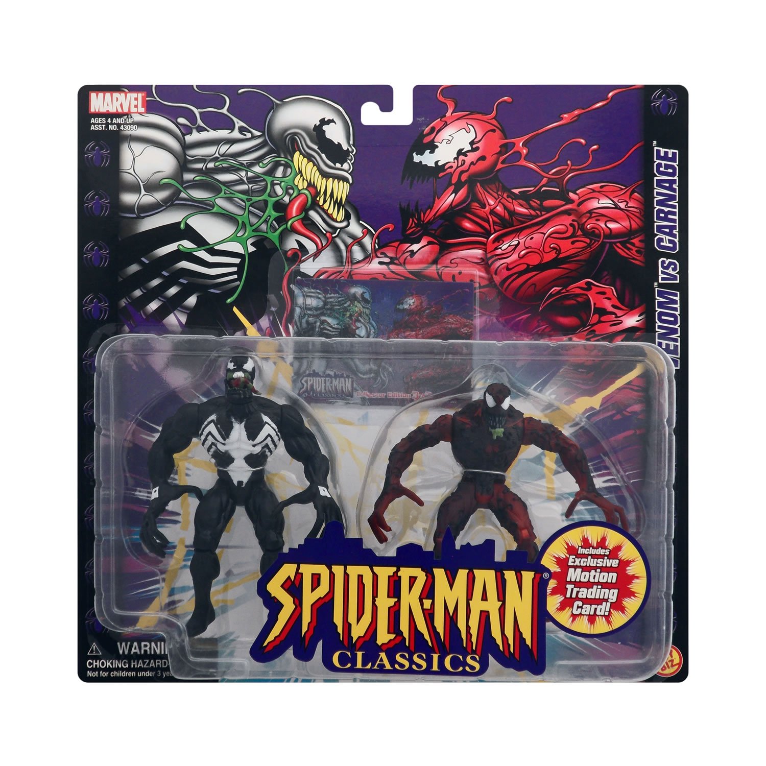 MARVEL SPIDER-MAN CLASSICS VENOM VS CARNAGE ACTION FIGURES MARVEL SPIDER-MAN CLASSICS VENOM VS CARNAGE ACTION FIGURES