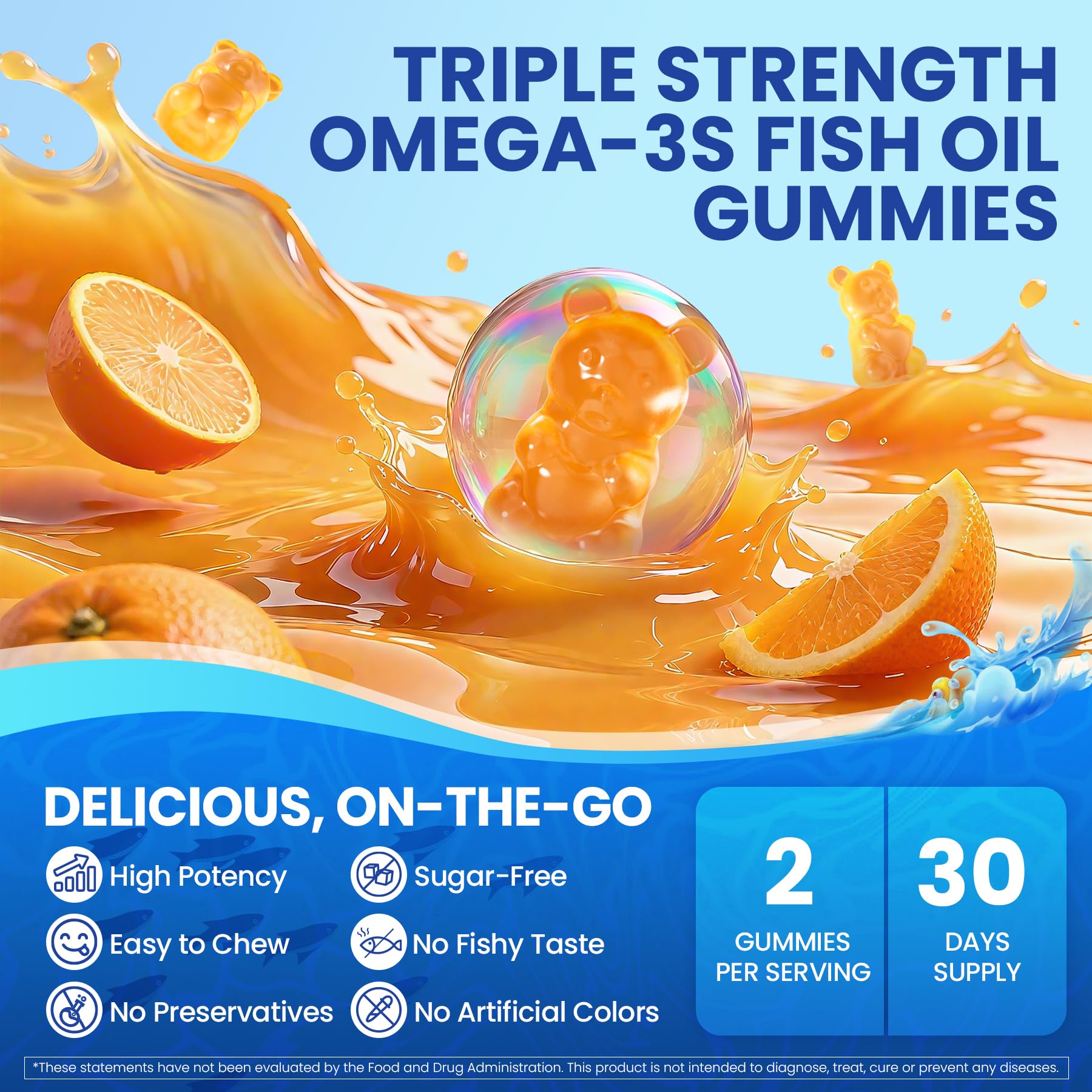 Fish Oil Omega 3 Gummies 1500mg for Adults, Triple Strength Omega-3 EPA DHA — Amazon image 9
