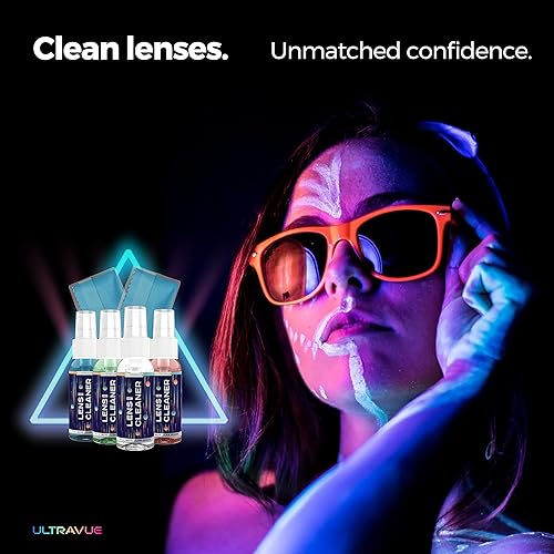 Miniatura 7 de ULTRAVUE Kit de spray limpiador de lentes de gel para gafas, 3 botellas de spray de gel de 8 onzas + 2 paños de microfibra para limpieza, seguro