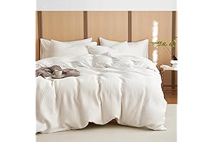 Wake In Cloud Waffle Weave Cotton Duvet Cover King Size