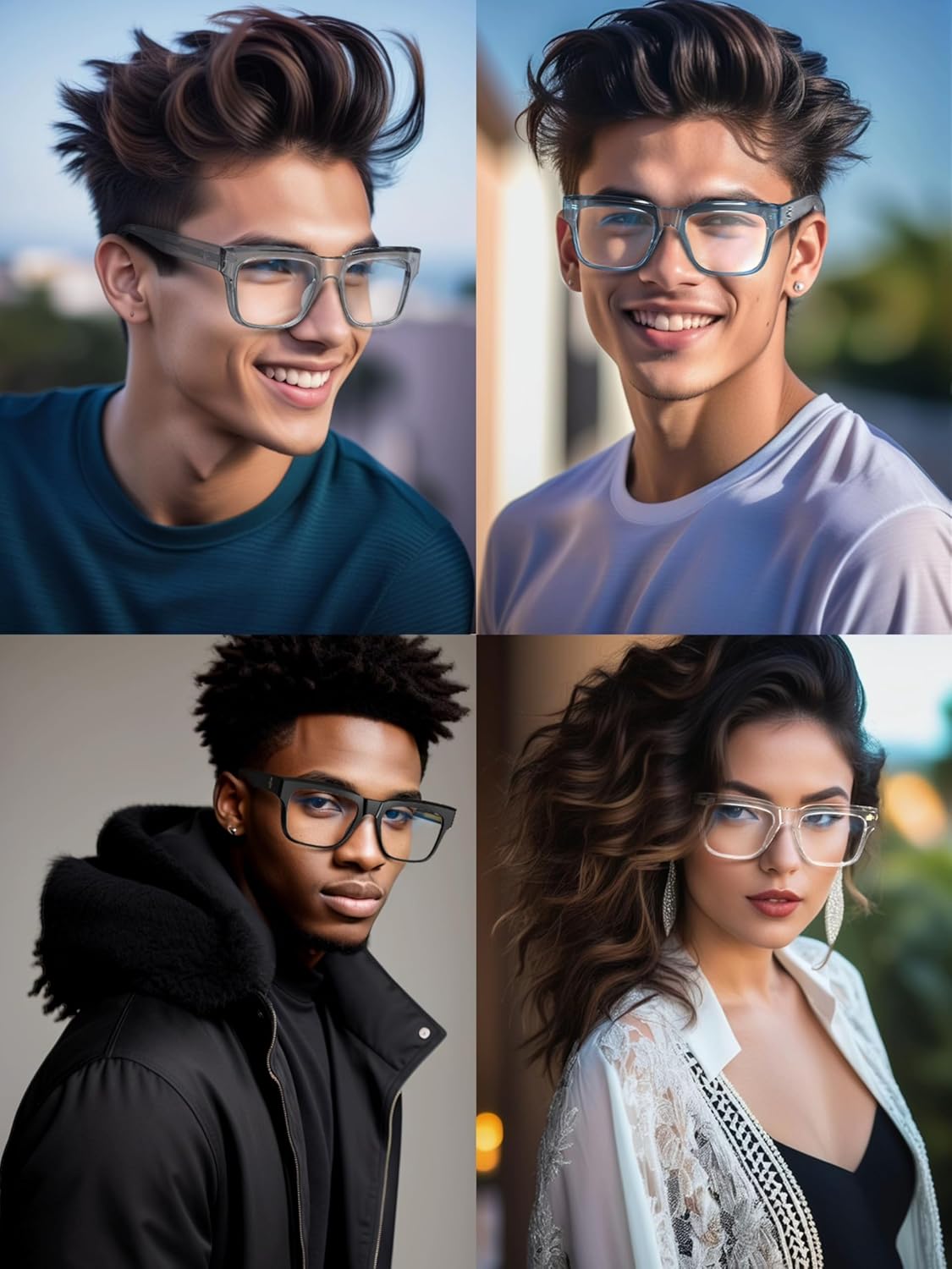 VISOONE TR90 Square Blue Light Blocking Glasses Fashion Computer Eyewear for Women and Men RANDI - Image 7