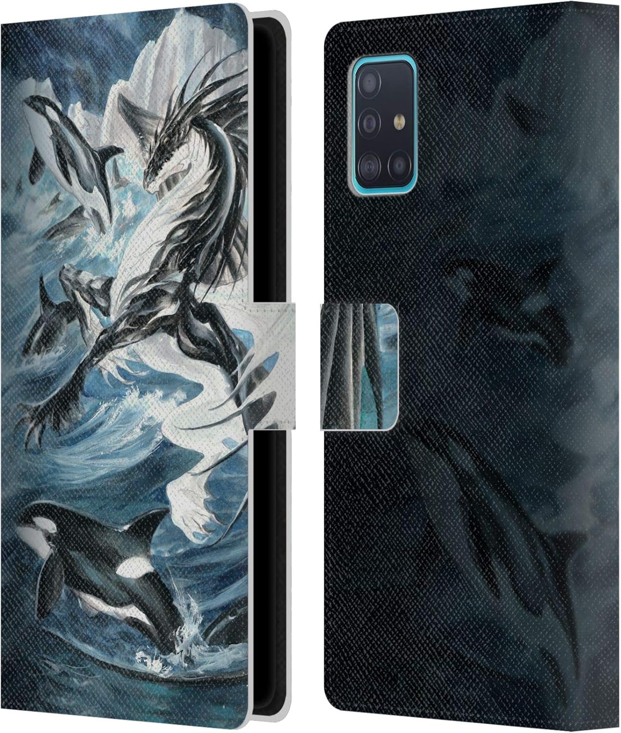 Head Case Designs Officially Licensed Ruth Thompson Oceanus Dragons Leather Wallet Case Compatible with Samsung Galaxy A51 (2019)