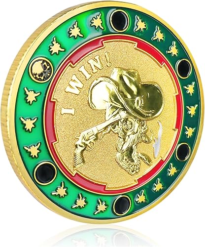 Miniatura 2 de Regalos divertidos con texto en inglés "I Win You Lose, Good Luck", moneda de decisión de buena suerte, regalos para mujeres, hombres, cabezas o