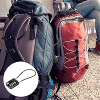 Vista 7 de Candado de cable de combinación de 4 dígitos, 2 unidades, bloqueo de cable de combinación fina reiniciable, multiusos, pequeños y largos, candado