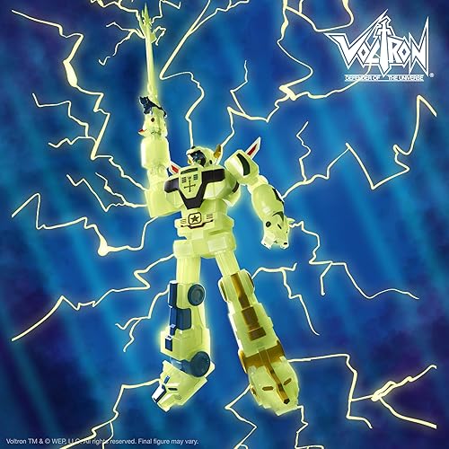 Miniatura 4 de Super7 ULTIMATES! Voltron Defender of The Universe (Lightning Glow) - Figura de acción Voltron de 7 pulgadas con accesorios, coleccionables vintage