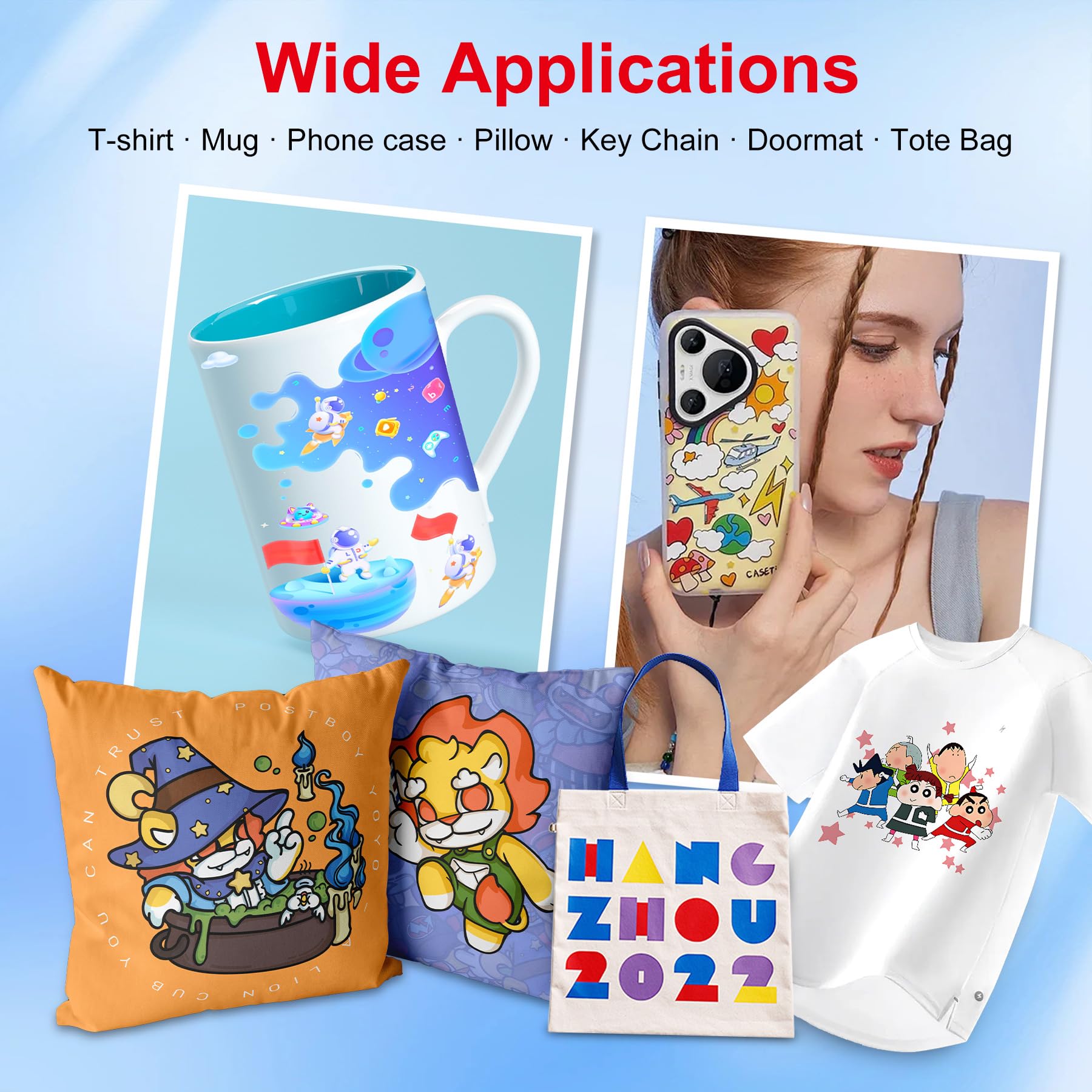 250ml DTF-Tinte für Textildruck PET-Folien Thermotransfer für DTF-Drucker ET-8550 8500 2800 ET-2803 DX5/7 L1800/800 mit Druckkopf DX5 DX7 5113 XP600 I3200 4720 TX800 6-Pack