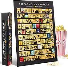 Official IMDb Top 100 Movies Scratch Off Poster - Made in USA with IMDb - Premium Bucket List - 16.5x23.4" - Unique Gift for Film Lovers Featuring 100 Top IMDb Films of All Time